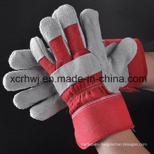 Industry Short Cowhide Leather Working Gloves, Safety Working Gloves, 10.5′′patched Palm Leather Glove, Cow Split Leather Full Palm Working Glove, Driver Gloves